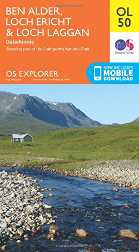 OS Explorer OL50 Ben Alder, Loch Ericht & Loch Laggan (OS Explorer Map)