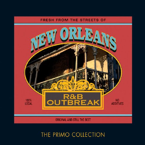 CD cover for “New Orleans R&B Party” featuring a wrought-iron balcony.
