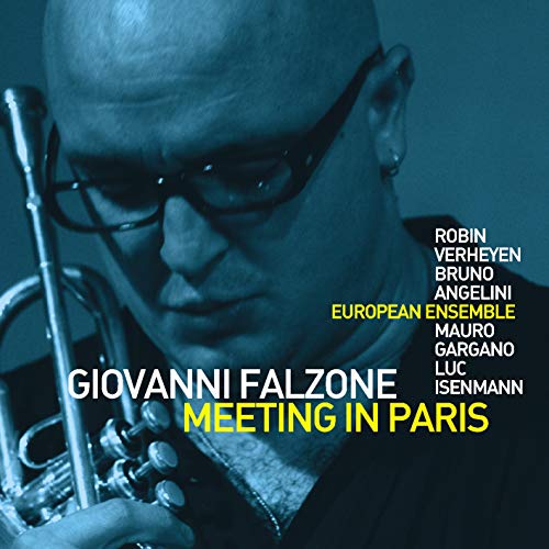 CD cover: Giovanni Falzone with trumpet, text listing musicians.