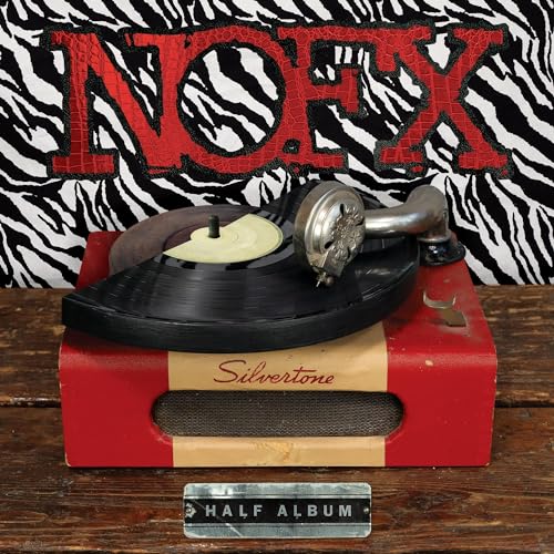 NOFX “Half Album” vinyl record on a vintage red radio.