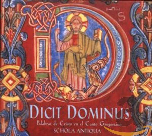 CD cover featuring a medieval illuminated manuscript illustration of Jesus within an ornate border.