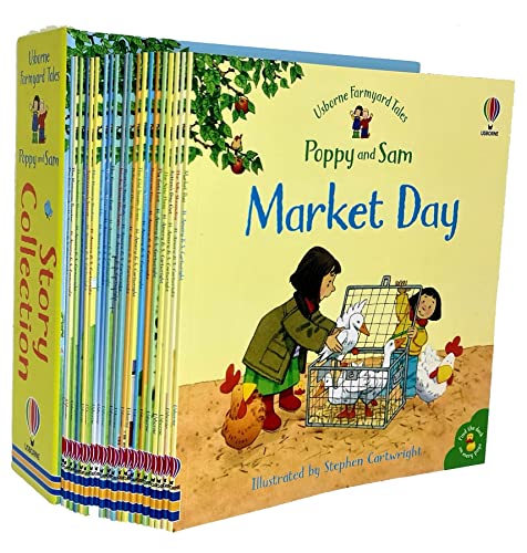 Usborne Farmyard Tales Poppy and Sam Series 20 Books Collection Box Set By Heather Amery (The Hungry Donkey, Camping Out, Tractor in Trouble & More) [Edizione tascabile] [2021] Heather Amery