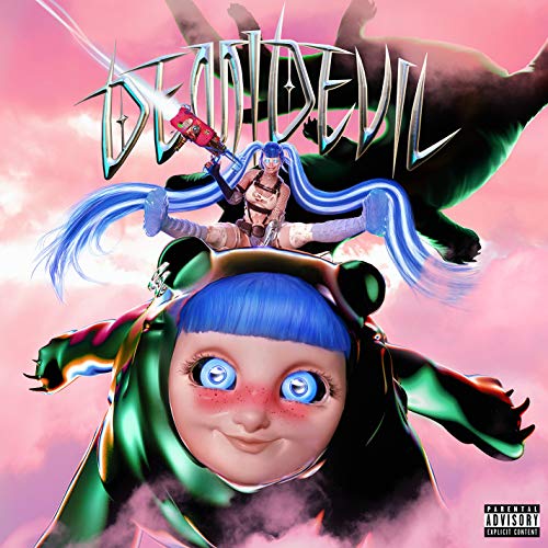 Album cover for Ashnikko’s “DEMIDEVIL” featuring a digital art style.