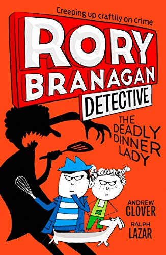 Book cover: detective Rory Branagan and two children, cartoon style.