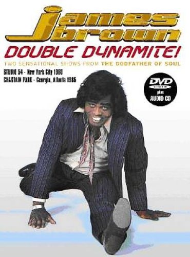 James Brown album cover, "Double Dynamite!", featuring Brown in a suit.