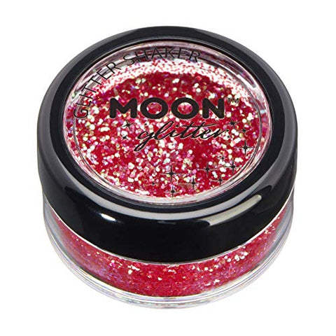 Iridescent Glitter Shakers by Moon Glitter - Cherry - Cosmetic Festival Makeup Glitter for Face, Body, Nails, Hair, Lips - 5g