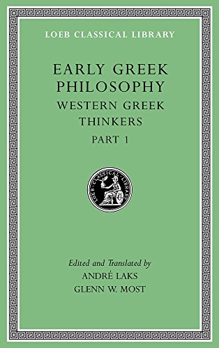 Early Greek Philosophy, Volume Iv: Sophists: 4 (Loeb Classical Library): Western Greek Thinkers, Part 1 (Loeb Classical Library *CONTINS TO info@harvardup.co.uk)