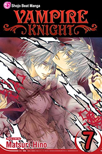 Vampire Knight manga volume 7 cover with two male characters and cracked glass.