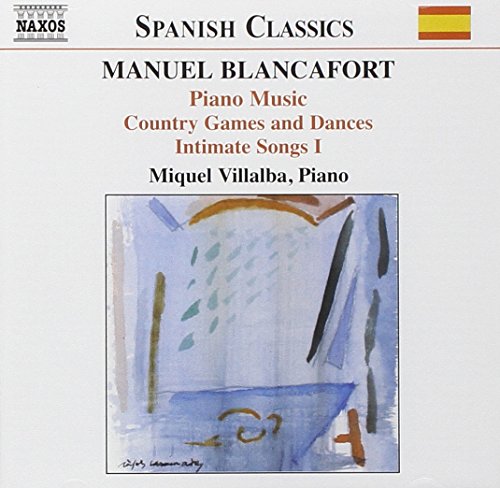 CD cover for Manuel Blancafort’s piano music, with abstract art.