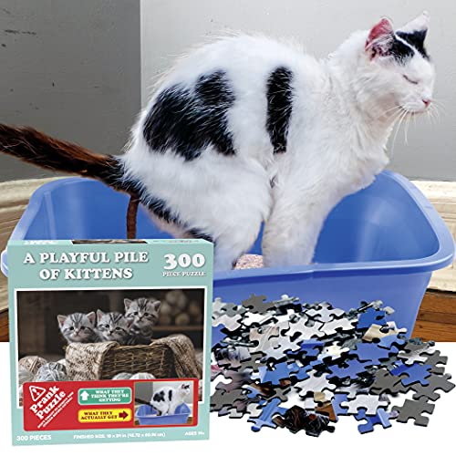 Wilder Games A Playful Pile of Kittens Prank Puzzle - 300 Piece Jigsaw Puzzle for Adults