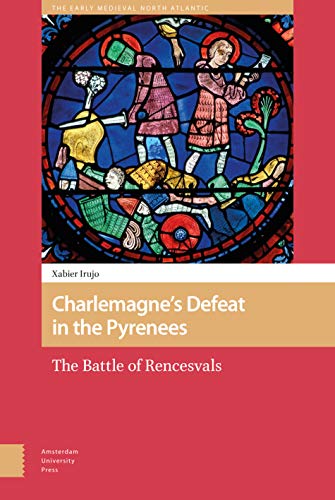 Book cover featuring a stained-glass depiction of medieval figures and battle.