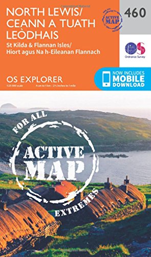 OS Explorer Map Active (460) North Lewis/Ceann a Tuath Leodhais (OS Explorer Active Map)
