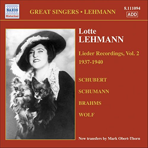 Lotte Lehmann - Lotte Lehmann - Lieder Recordings, Vol 2 (1937-1940) [CD]