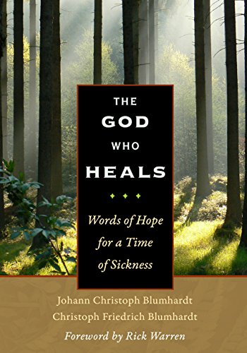 Book cover with forest background and white text: “The God Who Heals.”