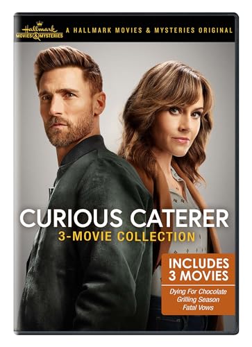 DVD cover for "Curious Caterer" 3-movie collection featuring two actors.
