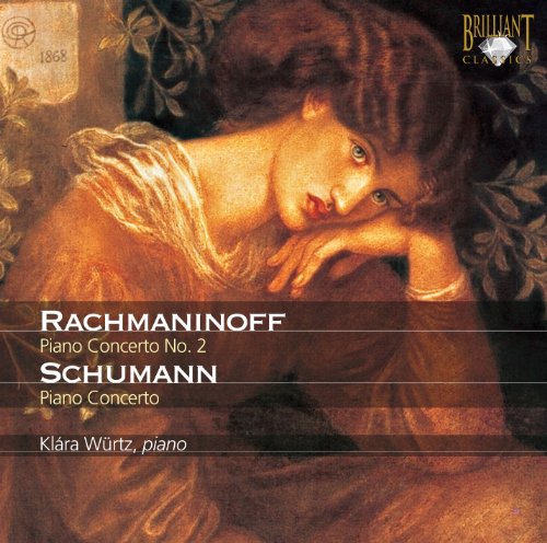 CD cover: painting of a woman, text “Rachmaninoff” and “Schumann”, pianist Klara Würtz.
