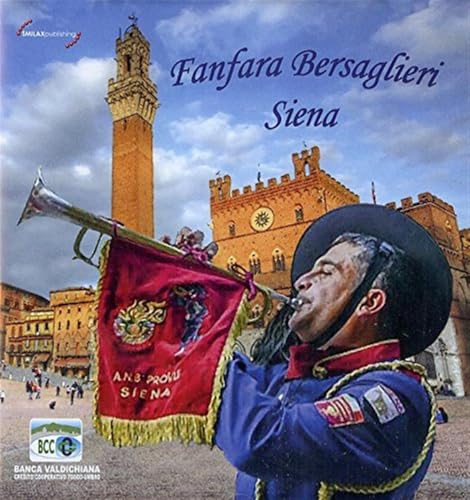 CD cover featuring a trumpeter in uniform with Siena’s tower backdrop.