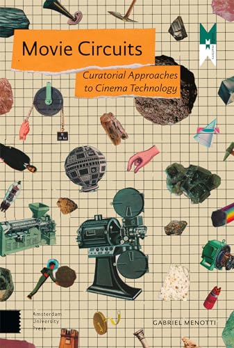 Book cover with collage of film technology and abstract shapes.