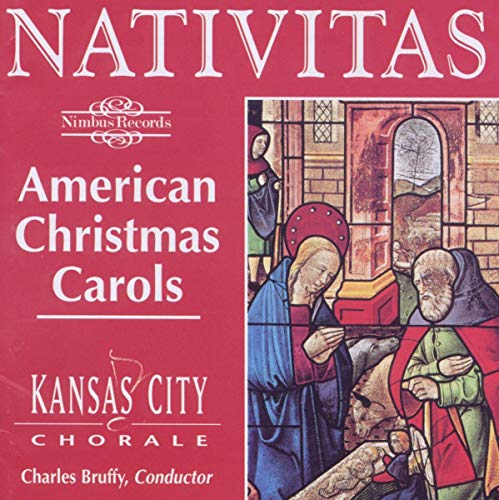 CD cover for "Nativitas" featuring a stained-glass nativity scene.