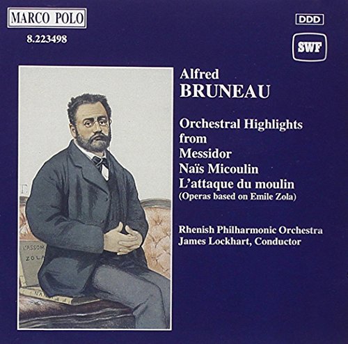 CD cover featuring a portrait of composer Alfred Bruneau and text details.