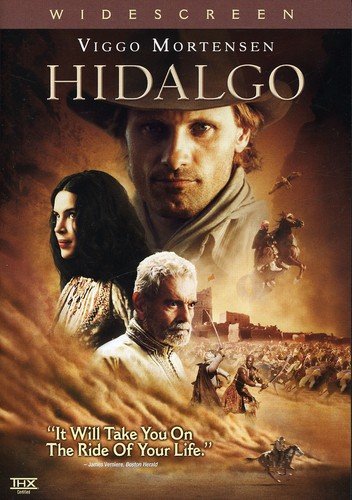 Hidalgo" DVD cover featuring Viggo Mortensen on horseback in a desert landscape.