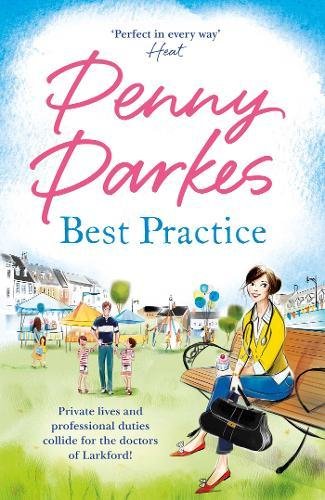 Book cover: “Best Practice Volume 3” by Penny Parkes, featuring doctors and a seaside town.
