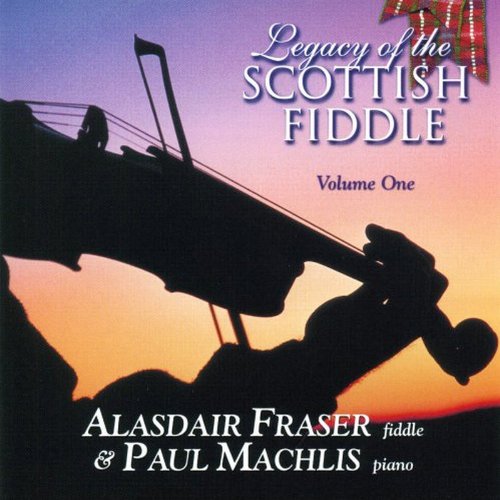 CD cover: silhouette of a fiddle player against a sunset sky.