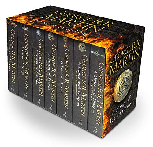 Seven-book box set of "A Song of Ice and Fire" by George R.R. Martin.