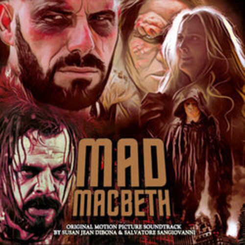 “Mad Macbeth” CD cover featuring distressed portraits and bold red lettering.