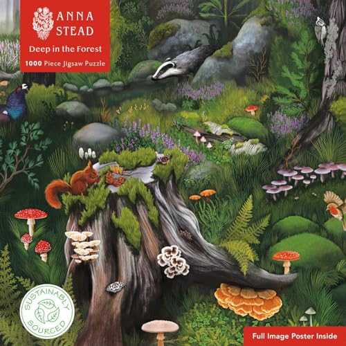 Adult Sustainable Jigsaw Puzzle Anna Stead: Deep in the Forest : 1000-pieces. Ethical, Sustainable, Earth-friendly