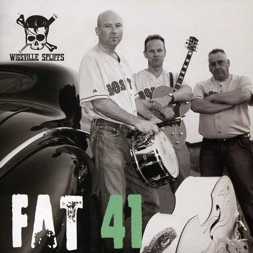 CD cover: four men with instruments and a classic car.