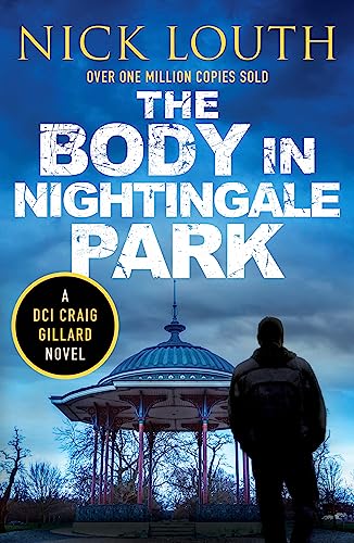 Book cover: man looking at a bandstand in a park, stormy sky.