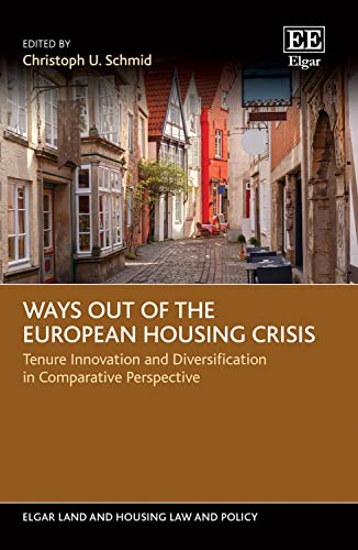 Book cover showing a European cobblestone street with historic buildings and brown text area.