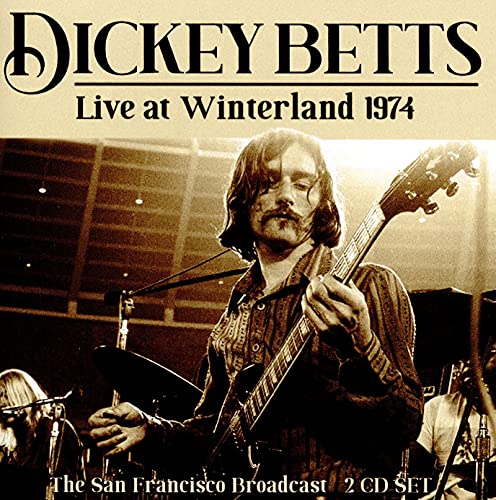 Dickey Betts album cover featuring a sepia-toned photo of him playing guitar.