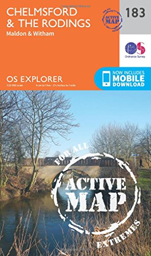 OS Explorer Map Active (183) Chelmsford and the Rodings (OS Explorer Active Map)