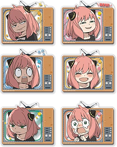 Spy X Family Anya on TV Transparent Sticker Set