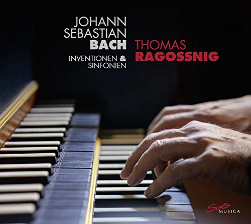 CD cover featuring pianist’s hands on a keyboard, text “Bach” and “Ragossnig”.