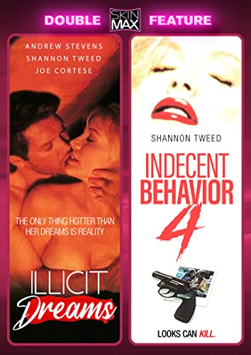 DVD cover for "Illicit Dreams Indecent Behavior 4" featuring a couple kissing.