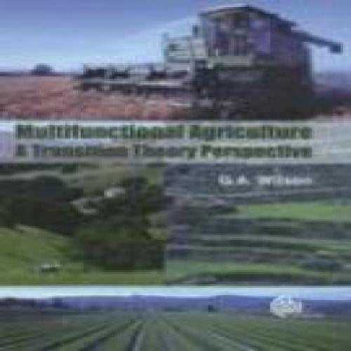 Book cover with farm buildings and fields, titled “Multifunctional Agriculture.”