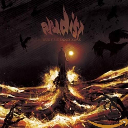 CD cover: dark, surreal landscape with a figure and birds.