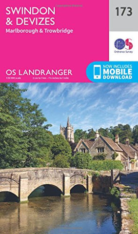 Swindon & Devizes Map | Marlborough & Trowbridge | Ordnance Survey | OS Landranger Map 173 | England | Walks | Cycling | Days Out | Maps | Adventure