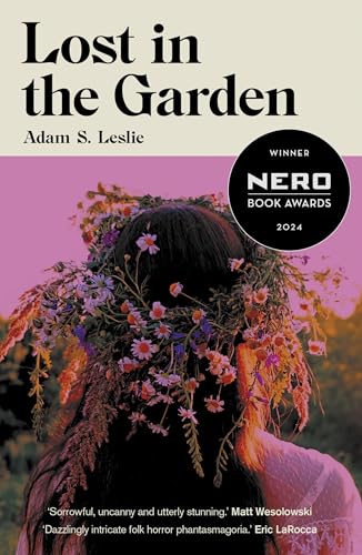 Book cover showing a person with long dark hair wearing a large flower crown.