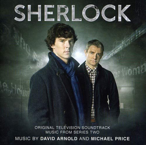 CD cover for "Sherlock" series 2 soundtrack featuring Benedict Cumberbatch and Martin Freeman.