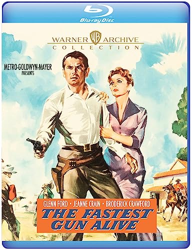 Blu-ray cover for The Fastest Gun Alive featuring a man with a gun and woman.