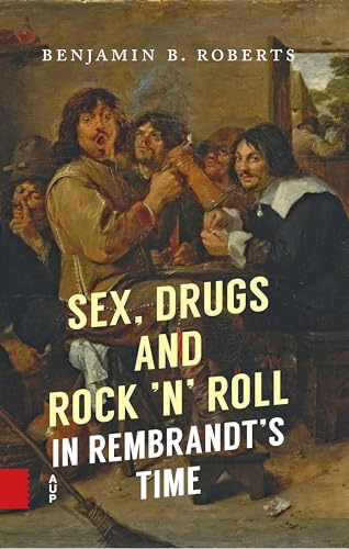 Book cover depicting a 17th-century tavern scene with text overlay.