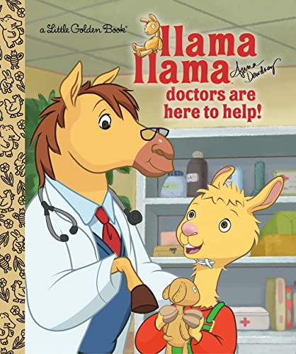 Llama Llama as a doctor with a baby llama patient.