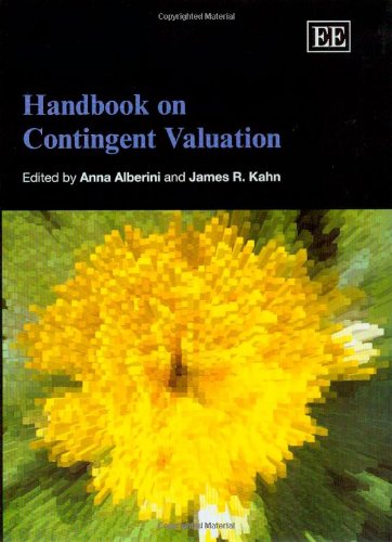 Book cover: "Handbook on Contingent Valuation" with a dandelion image.