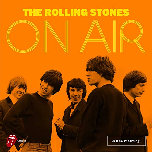 Rolling Stones "On Air" CD cover with a vintage band photo.