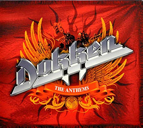 Dokken album cover, red background with band name and fiery graphics.
