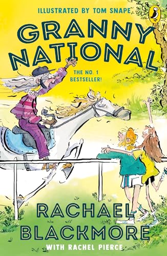 Book cover: elderly woman riding a horse, illustrated in a cartoon style.